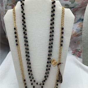 D’Orlan Black and Gold Necklaces NWT